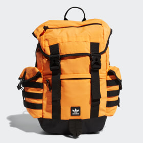 gear black and orange casual backpack