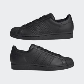 All black sale adidas tennis shoes