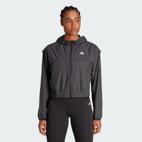 Adidas jacket black outlet women