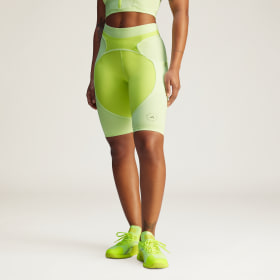 Calzas Adidas By Stella Mccartney Two-Tone Bike Verde Mujer Adidas By Stella Mccartney