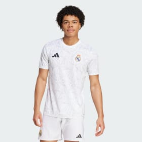 Camiseta Prepartido Real Madrid Blanco Hombre Fútbol