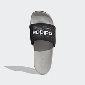 dark green adidas slides