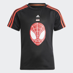 Polera Adidas X Marvel Hombre Araña Negro Niño Sportswear