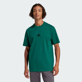 Essentials Small Logo Single Jersey Tee Verde Hombre Sportswear