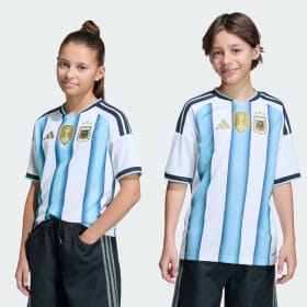 Argentina 26 Home Messi Kids Jersey