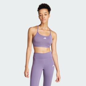 Adidas Performance Top Deportivo Aeroreact Training Soporte Ligero Morado Mujer Training Ofertitas