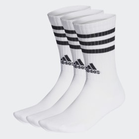 Calcetines A Media Pantorrilla Acolchados 3 Tiras 3 Pares Blanco Training