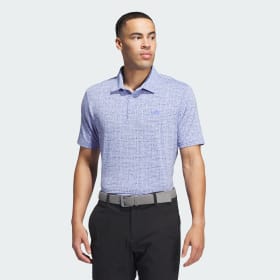 Polera Con Cuello Ultimate365 Power Grid Estampada Azul Hombre Golf