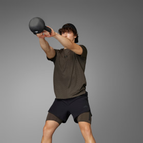 Shorts Power Workout Dos-En-Uno Negro Hombre Training