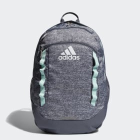 adidas gray and teal backpack