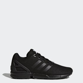 womens adidas black zx flux trainers