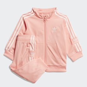 adidas pink tracksuit baby