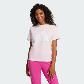 Polera Essentials Big Logo Algodón Rosado Mujer Sportswear