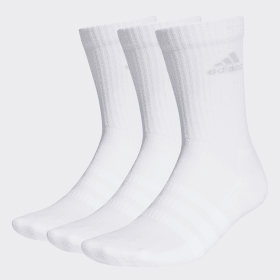 adidas - Cushioned Crew Socks 3 Pairs White / Light Solid Grey GC7316