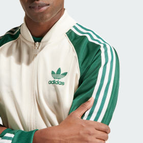 White adidas sales track top