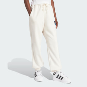 White discount adidas sweatpants