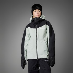 Chaqueta Terrex Techrock 3L Post-Consumer Nylon Rain.Rdy Gris Mujer Terrex