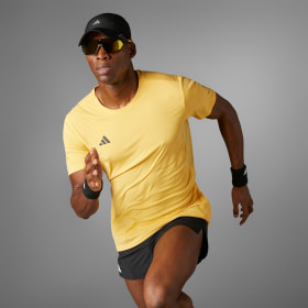 Polera De Running Adizero Essentials Amarillo Hombre Running