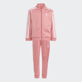 girl pink adidas tracksuit