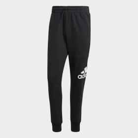 Pants Essentials Logo French Terry Pierna Cónica Puño Ajustado Negro Hombre Sportswear
