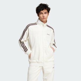 Adidas Originals Chaqueta Deportiva 80s Premium 3 Tiras Grabadas Blanco Hombre Originals Ofertitas