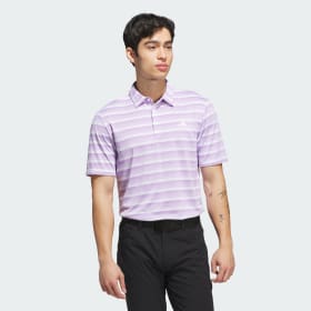Two-Color Striped Polo Shirt