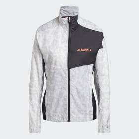 Chaqueta Corta Viento Terrex Trail Running Blanco Mujer Terrex