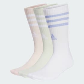 Calcetines A Media Pantorrilla Acolchados 3 Tiras 3 Pares Blanco Training