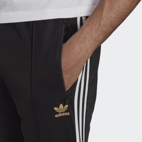 white adidas training pants