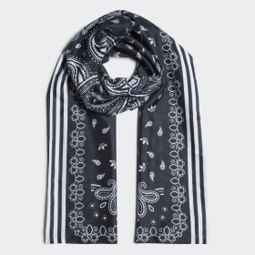 adidas originals trefoil logo scarf in black