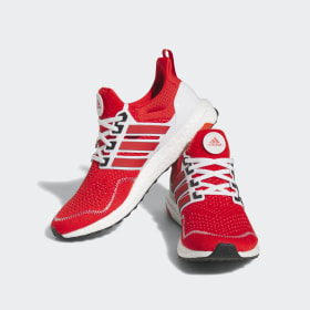 Red adidas store tennis shoes