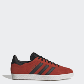 mens red adidas gazelle trainers