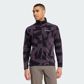 Chaqueta Terrex Multi Printed Full-Zip Tela Fleece Morado Hombre Terrex