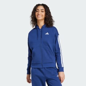 Essentials 3-Stripes Full-Zip Fleece Hoodie Women's Sportswear