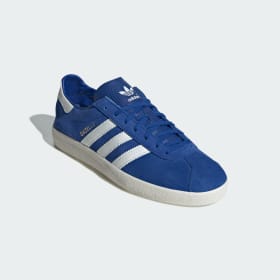 Blue adidas hotsell gazelle mens