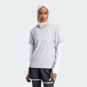 Polera Own The Run Gris Mujer Running