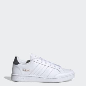 womens white adidas tennis shoes