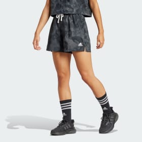 Shorts Tejidos Estampado Floral Gris Mujer Sportswear