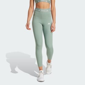 Calzas 7/8 Techfit Tiro Alto Verde Mujer Training