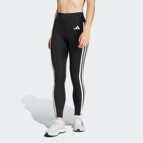 Calzas 7/8 Optime Essentials 3 Tiras Tiro Alto Negro Mujer Training