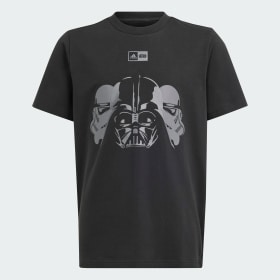 Polera Adidas X Star Wars Estampada Negro Niño Sportswear