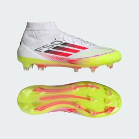 Zapatos De Fútbol F50 Pro Mid Terreno Firme Blanco Mujer Fútbol