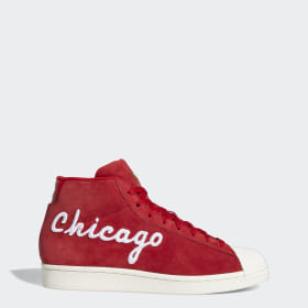 red adidas high tops