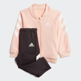 pink adidas tracksuit for babies