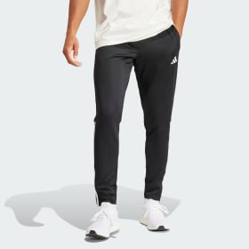 Pantalón Ajustado Aeroready Sereno Regular Cut 3 Tiras Pierna Cónica Negro Hombre Sportswear