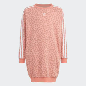 Adidas Originals Vestido Manga Larga Estampado Animal Rosado Nina Originals Ofertitas