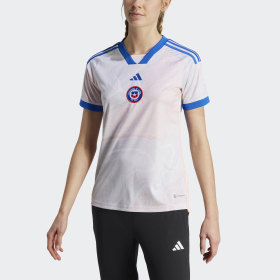 Camiseta Visitante Chile Femenina 23 Blanco Mujer Fútbol