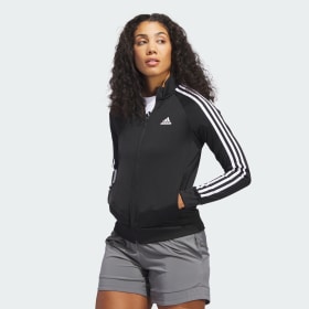 Chaqueta Deportiva Primegreen Essentials 3 Tiras Negro Mujer Sportswear