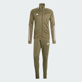 Khaki 2024 adidas tracksuit