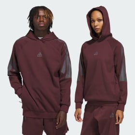 Polerón Con Capucha Adidas Basketball Spacer (Unisex) Granate Basketball